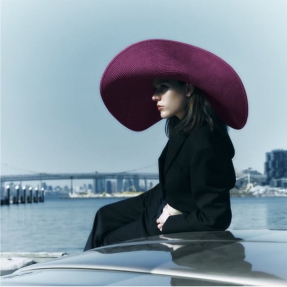 NWT zara large brim picture hat main image 7